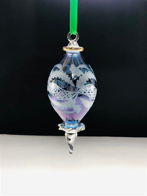 Egyptian Hand Blown Glass Christmas Ornament Decorative By 14k Etsy
