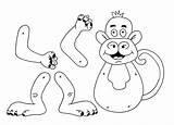 Puppet Monkey Finger Coloring Template Pages Elephant Pdf Colouring Activity Anansi Spider Templates Hippo sketch template