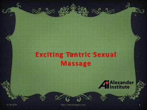 Tantric Sexual Massage For Lovers