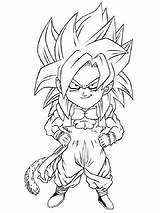 Coloring Goten Pages Saiyan Super Printable Coloring4free 2021 Anime Color Recommended sketch template