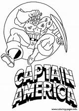 Coloring Avec America Logo Captain Pages Printable sketch template
