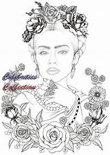 Kahlo Frida Cris sketch template