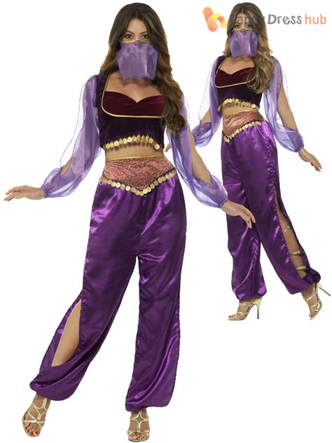 Ladies Arabian Princess Costume Adults Jasmine Belly