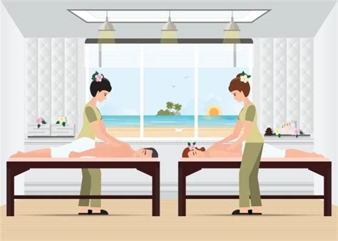 best massage therapist cartoon illustrations royalty free vector
