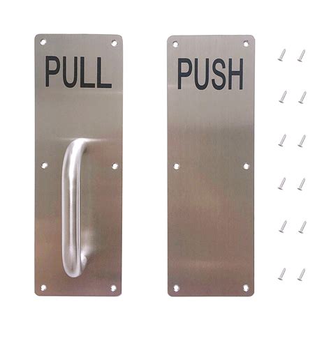 aimyoo stainess steel door handle pull  push plate commercial door handle  ebay
