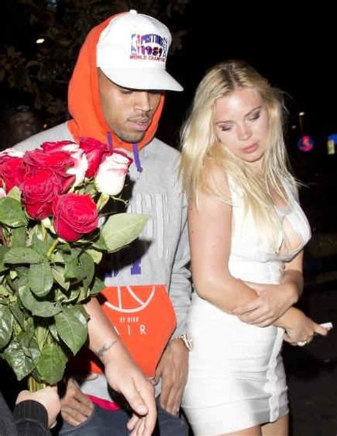 Aisha Chris Brown Spotted Leaving The Club With A Blonde
