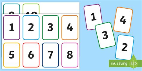 number templates    number cards teaching resource