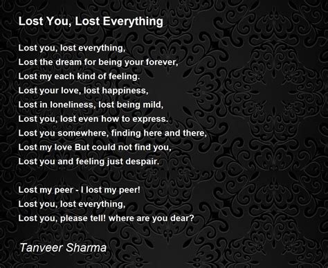 lost  lost  poem  tanveer sharma poem hunter