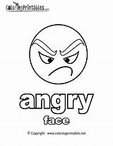 Coloring Angry Pages Face Printable Feelings Emotions Faces English Adjectives Color Worksheets Drawing Mad Emotion Kids Cartoon Emotional Coloringprintables Educational sketch template