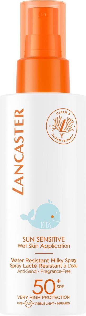 lancaster sun sensitive water resistant milky spray spf  ml zonnebrand spray bolcom