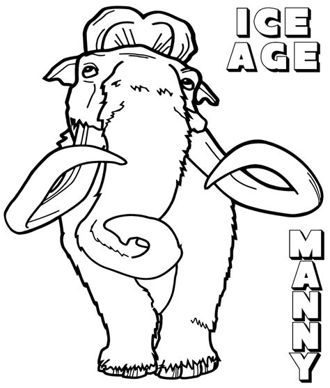 ice age printable coloring pages png