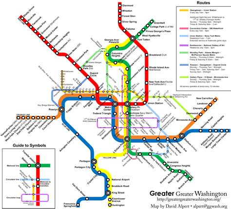 ggw metro map  circulator bus routes borderstan