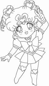 Chibi Moon Coloring Sailor Pages Template sketch template