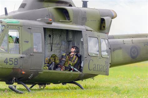 Soldier Sleeps In A Griffon Helicopter Editorial Stock Image Image Of