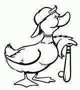 Patito Beisbolista Quack sketch template