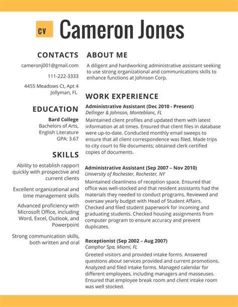 view good resume templates  images infortant document