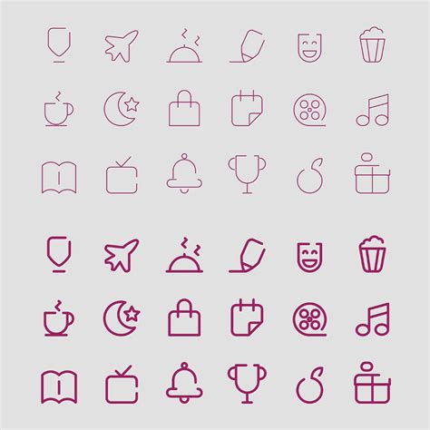 outline icon set fribly