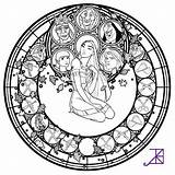 Coloring Pages Disney Stained Glass Pocahontas Adult Mandala Printable Sheets Princess Beast Beauty Color Deviantart Window Kids Colouring Cool Coloringhome sketch template