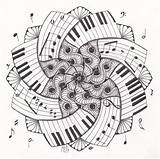 Coloring Pages Zentangle Music Mandala Dare Piano Drawings Ml Studio Musical Zendala Adults Musique Doodles Notes Doodle Mandalas Adult Drawing sketch template
