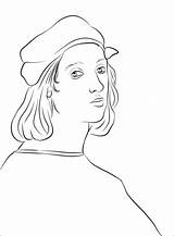 Coloring Raphael Portrait Self Pages Raffaello Sanzio Categories sketch template