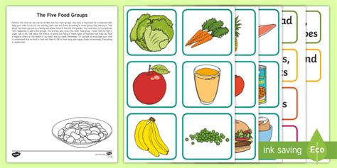 food groups worksheet healthy eating teacher