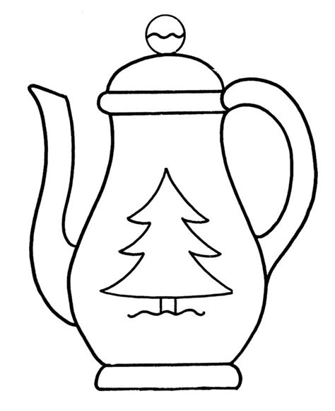 teapot colouring pages clipart