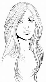 Blank Coloring Pages Drawing Girl Face Color Colouring Book Sketch Draw Drawings Choose Board Sketches Deviantart sketch template