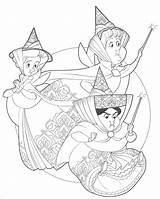 Coloring Pages Fairy Disney Sleeping Beauty Fairies Creation Choose Board Princess sketch template