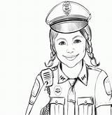 Coloring Police Officer Pages Kids Popular sketch template