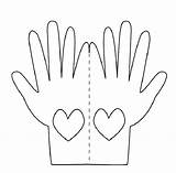 Hands Praying Printable Coloring Template Color Card Clipart Hand Print Body School Kids Cards Templates Crafts Prayer Craft Bible Cut sketch template