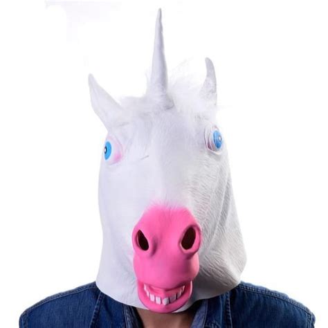 creepy unicorn head mask  halloween   pranks halloween