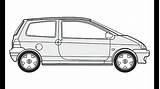 Twingo Renault Draw sketch template