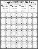 Mystery Multiplication Emoji Number Color Math Worksheets Distance Learning Preview Teacherspayteachers sketch template