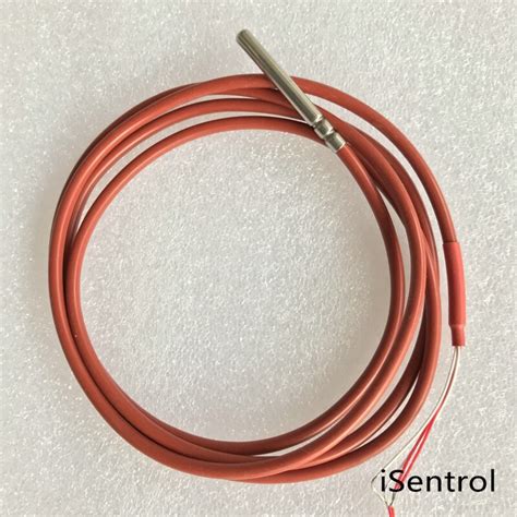 wire pt temperature sensor  wire  silicone gel coated meters probe mmmm