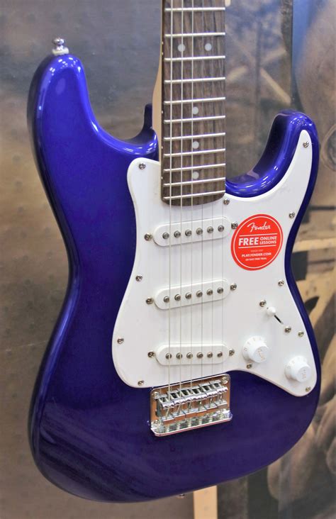 fender squier mini strat electric guitar imperial blue
