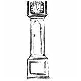 Coloring Pages Grandfather Clock Sketch sketch template