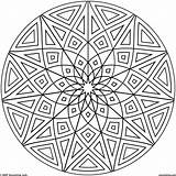 Coloring Geometric Pages Mandala Kaleidoscope Popular sketch template