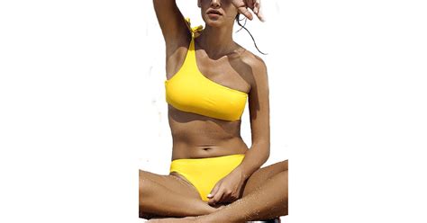 amazon wetopkim one shoulder bikini zendaya s yellow bikini