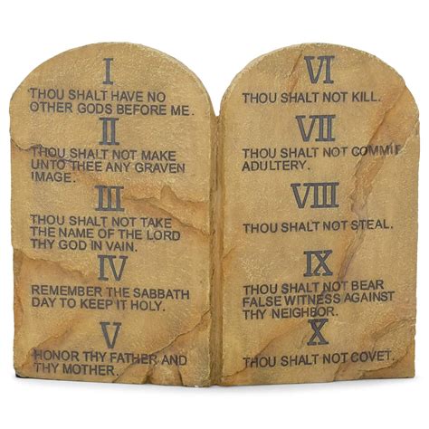 ten commandments resin stone    wall  tabletop plaque amazonin