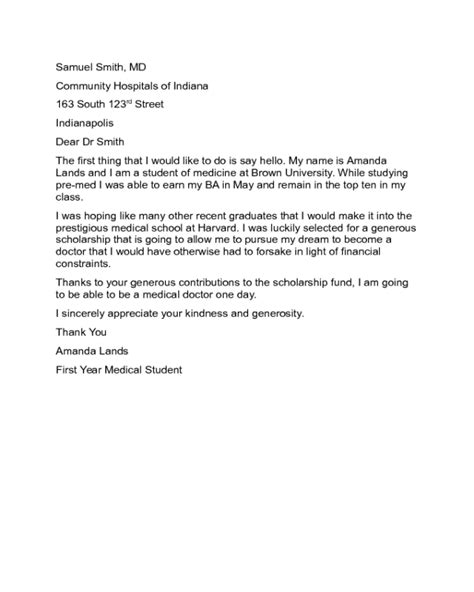 scholarship letter templates fillable printable  forms