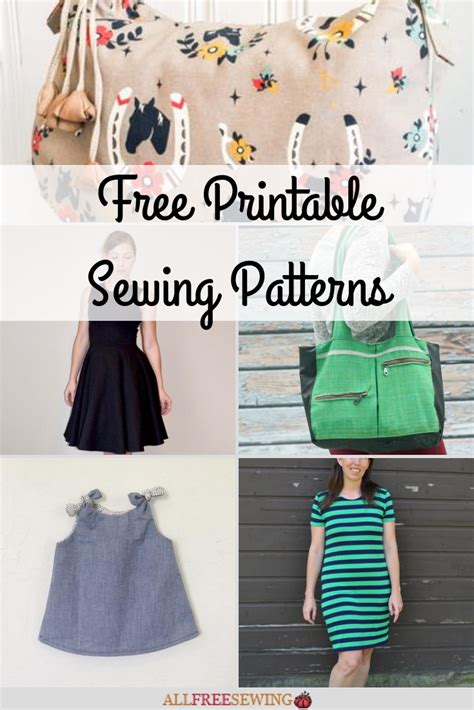 printable sewing patterns allfreesewingcom