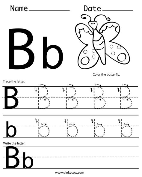 Letter B Worksheets For Kindergarten