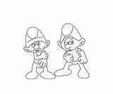 Clumsy Smurf sketch template