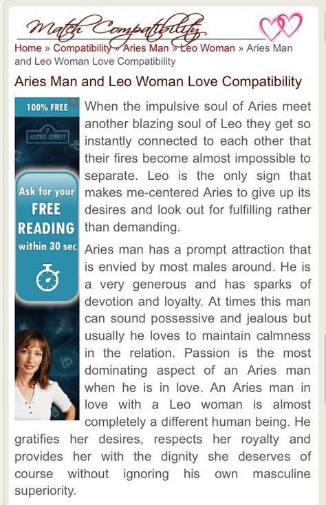 Ask Sign Compatibility Aries Man Leo