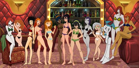 cartoon network crossover by precia t swimsuits cartoons women nsfw sex related or