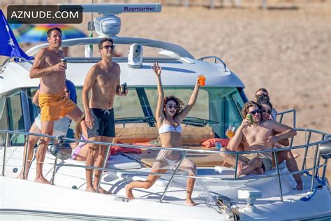 Sarah Hyland With Fiance Wells Adams On A Boat In Cabo San Lucas