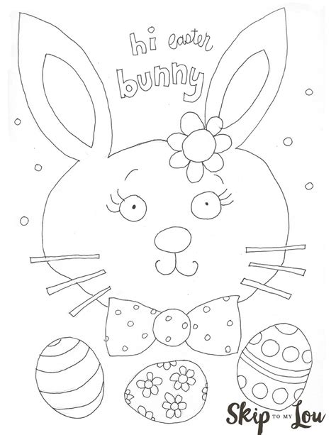 bunny coloring page skip   lou