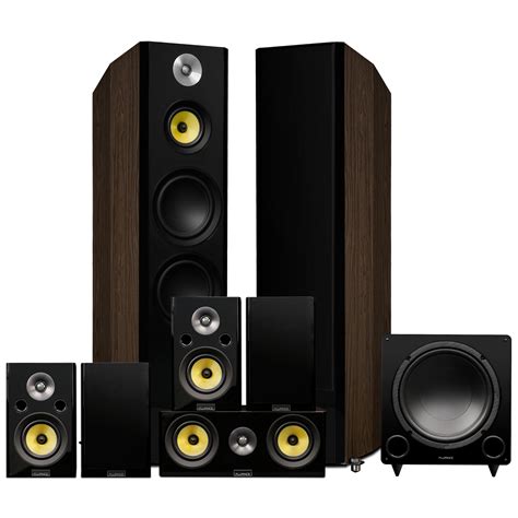 fluance signature series surround sound home theater  channel speaker system including
