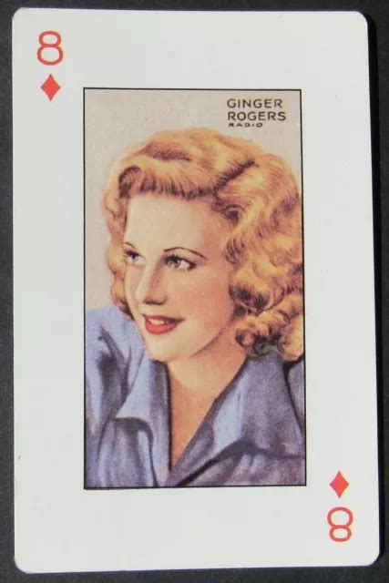 Ginger Rogers American Actress Movie Star Single Swap Playing Card 1