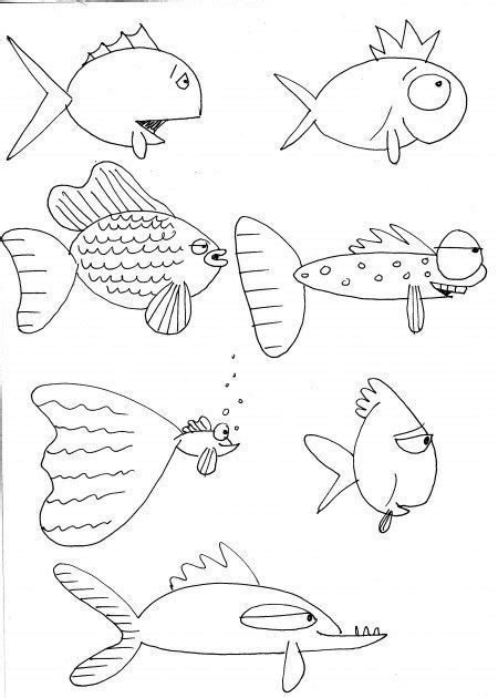 draw fish   kids art handouts fish drawings drawn